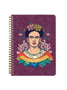   Clairefontaine Jegyzetfüzet Clairefontaine Frida Kahlo A/5, spirálos, 74 lapos, vonalas, vegyes minta