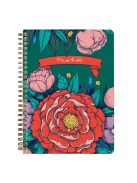 Clairefontaine Jegyzetfüzet Clairefontaine Frida Kahlo A/5, spirálos, 74 lapos, vonalas, vegyes minta