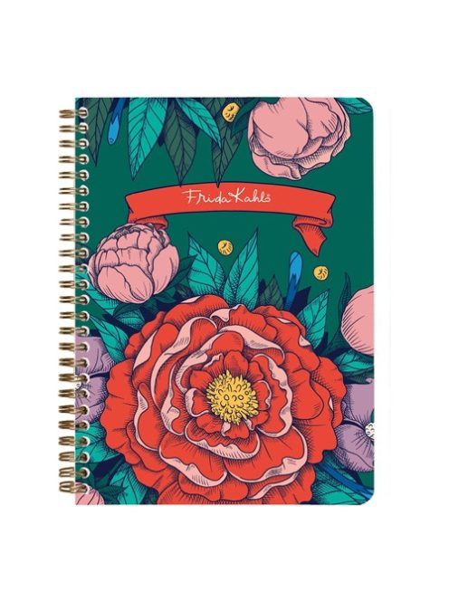 Clairefontaine Jegyzetfüzet Clairefontaine Frida Kahlo A/5, spirálos, 74 lapos, vonalas, vegyes minta