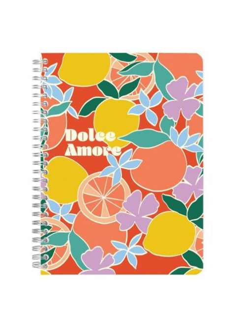 Clairefontaine Jegyzetfüzet Clairefontaine Dolce Amore A/5, spirálos, 74 lapos, vonalas, vegyes minta