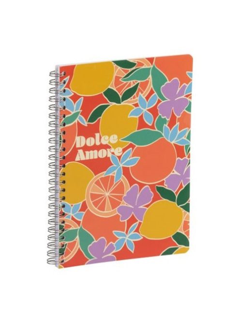 Clairefontaine Jegyzetfüzet Clairefontaine Dolce Amore A/5, spirálos, 74 lapos, vonalas, vegyes minta