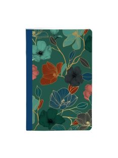   Clairefontaine Jegyzetfüzet Clairefontaine Gaia kék 9x14 cm, 48 lapos, vonalas, vegyes minta