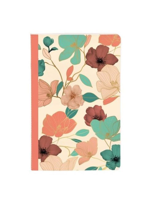 Clairefontaine Jegyzetfüzet Clairefontaine Gaia bézs 11x17 cm, 48 lapos, vonalas, vegyes minta