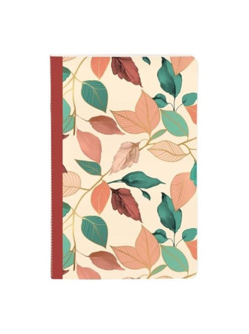 Clairefontaine Jegyzetfüzet Clairefontaine Gaia bézs 11x17 cm, 48 lapos, vonalas, vegyes minta