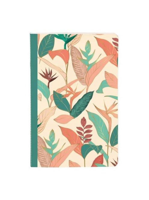 Clairefontaine Jegyzetfüzet Clairefontaine Gaia bézs 11x17 cm, 48 lapos, vonalas, vegyes minta