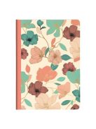 Clairefontaine Jegyzetfüzet Clairefontaine Gaia bézs, A/5, 14,8x21 cm, 48 lapos, vonalas, vegyes minta