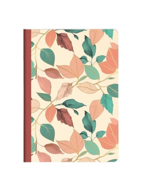 Clairefontaine Jegyzetfüzet Clairefontaine Gaia bézs, A/5, 14,8x21 cm, 48 lapos, vonalas, vegyes minta