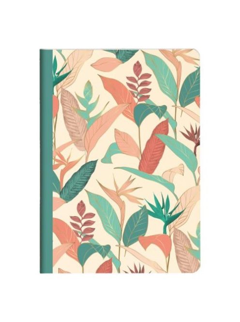 Clairefontaine Jegyzetfüzet Clairefontaine Gaia bézs, A/5, 14,8x21 cm, 48 lapos, vonalas, vegyes minta