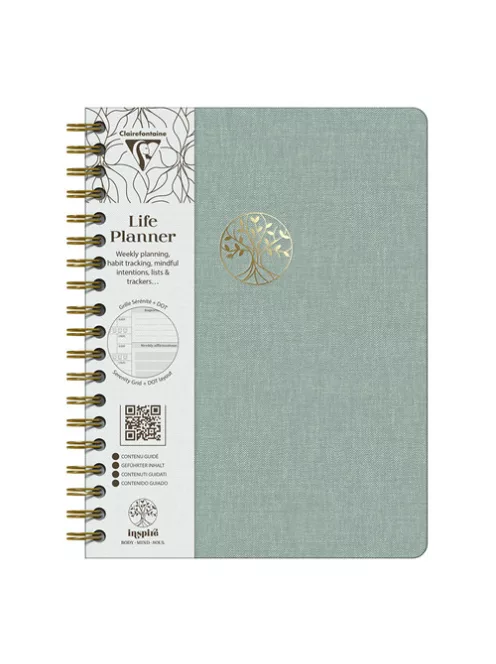 Clairefontaine Tervező Clairefontaine Inspire A/5, spirálos, 96 lapos, vegyes minta