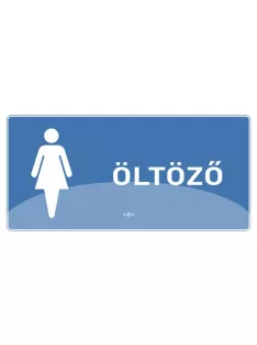   PD Office Információs matrica pd 10x20 cm Női öltöző kék