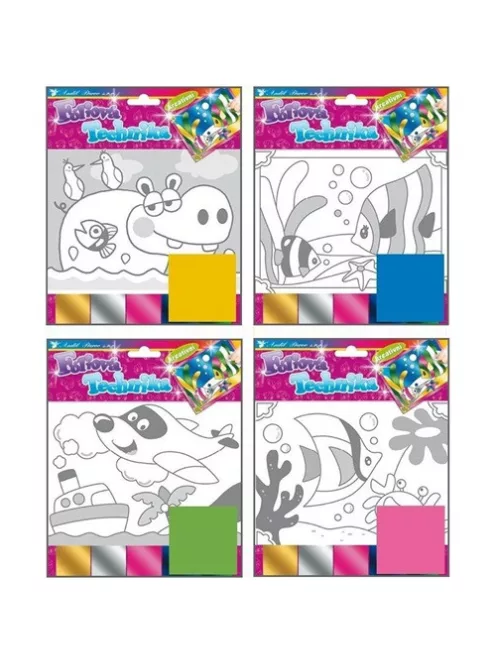 Noname Kreatív klt. fólia technika halak, viziló, gőzös 25x20,5cm