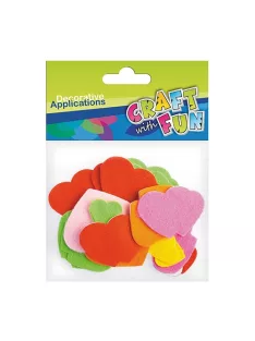 Craft with Fun Kreatív CF textil filc szivek 25 db/csomag
