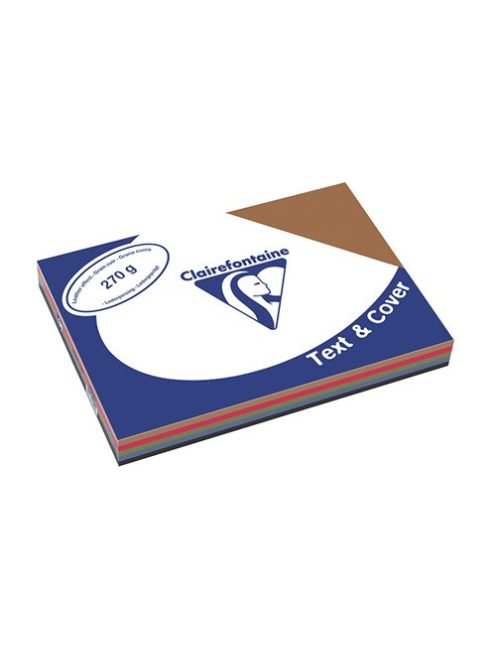 Clairefontaine Karton bőrhatású Clairefontaine Text and Cover A/4 270g sötét vegyes szín 5x20 ív/csomag