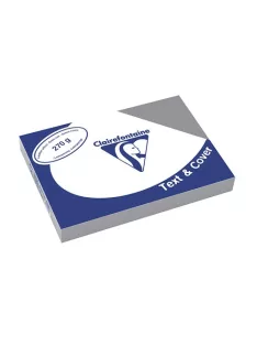   Clairefontaine Karton bőrhatású Clairefontaine Text and Cover A/4 270g szürke 100 ív/csomag