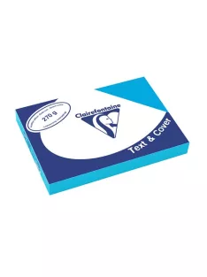   Clairefontaine Karton bőrhatású Clairefontaine Text and Cover A/4 270g világoskék 100 ív/csomag
