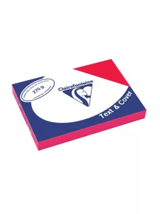   Clairefontaine Karton bőrhatású Clairefontaine Text and Cover A/4 270g vörös 100 ív/csomag