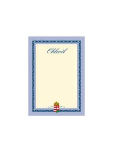 Pd School Oklevél pd A/4 álló címeres III.