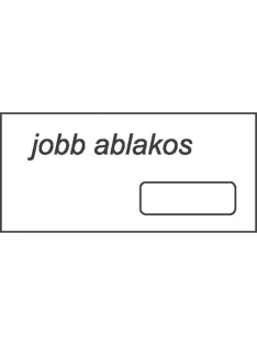   Noname Boríték LA/4 szilikonos 35x90 mm jobb ablakos bélésnyomott