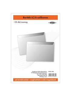   PD Office Boríték pd LC/6 szilikonos 114x162 mm 25 db/csomag