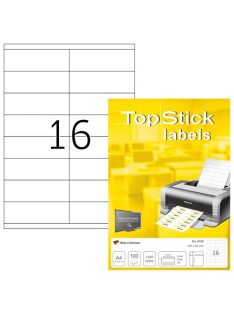   Topstick Etikett címke Topstick 105x35 mm szegéllyel 100 ív 1600 db/doboz