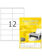 Topstick Etikett címke Topstick 105x48 mm szegéllyel 100 ív 1200 db/doboz