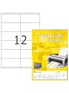   Topstick Etikett címke Topstick 105x48 mm szegéllyel 100 ív 1200 db/doboz