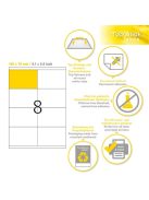 Topstick Etikett címke Topstick 105x70 mm szegéllyel 100 ív 800 db/doboz