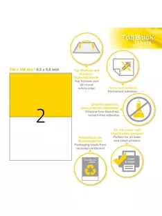   Topstick Etikett címke Topstick 210x148 mm szegély nélküli 100 ív 200 db/doboz