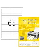 Topstick Etikett címke Topstick 38.1x21.2 mm szegéllyel 100 ív 6500 db/doboz