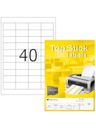 Topstick Etikett címke Topstick 48.5x25.4 mm szegéllyel 100 ív 4000 db/csomag