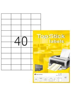   Topstick Etikett címke Topstick 52.5x29.7 mm szegéllyel 100 ív 4000 db/doboz