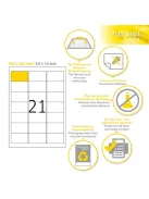 Topstick Etikett címke Topstick 63.5x38.1mm szegéllyel 100 ív 2100 db/doboz