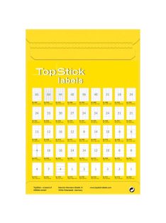   Topstick Etikett címke Topstick 70x37 mm szegély nélküli 100 ív 2400 db/doboz