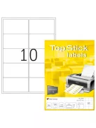 Topstick Etikett címke Topstick 99.1x57 mm szegéllyel 100 ív 1000 db/doboz