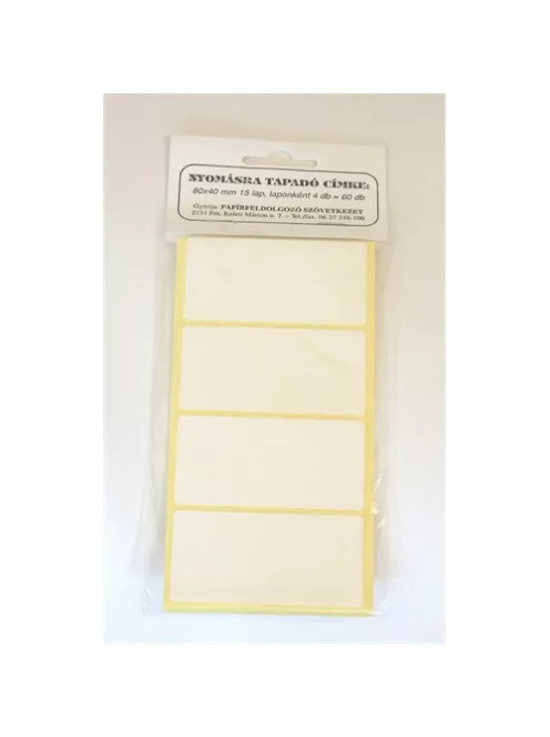 Noname Etikett címke 80x40 mm 60 db/csomag