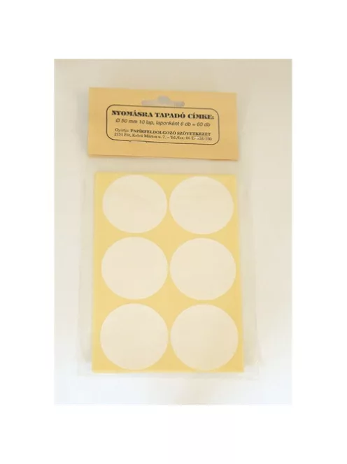 Noname Etikett címke 50 mm kör 60 db/csomag