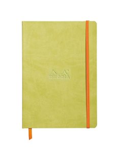   Rhodia Napló Clairefontaine Rhodiarama A/5 80 lapos vonalas puha fedeles, gumis, ánizszöld