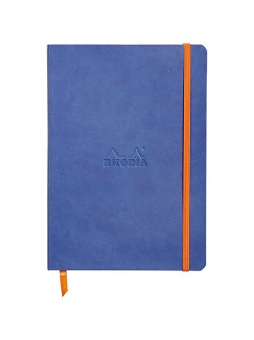 Rhodia Napló Clairefontaine Rhodiarama A/5 80 lapos vonalas puha fedeles, gumis, zafírkék