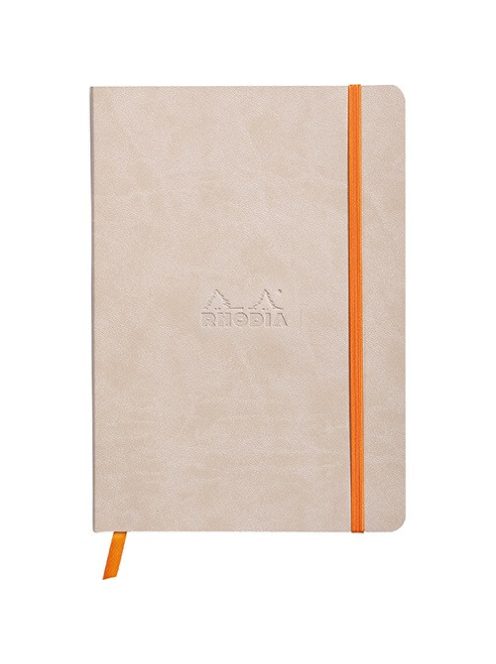 Rhodia Napló Clairefontaine Rhodiarama A/5 80 lapos ponthálós puha fedeles, gumis, bézs