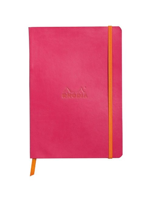Rhodia Napló Clairefontaine Rhodiarama A/5 80 lapos ponthálós puha fedeles, gumis, málna