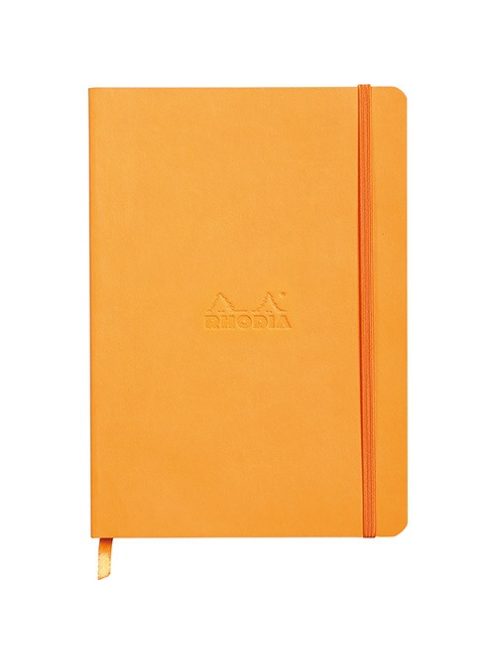 Rhodia Napló Clairefontaine Rhodiarama A/5 80 lapos ponthálós puha fedeles, gumis, narancssárga