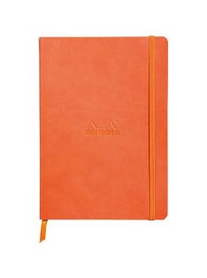   Rhodia Napló Clairefontaine Rhodiarama A/5 80 lapos vonalas puha fedeles, gumis, mandarinsárga