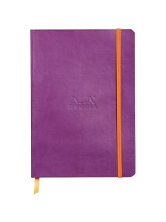   Rhodia Napló Clairefontaine Rhodiarama A/5 80 lapos vonalas puha fedeles, gumis, sötétlila