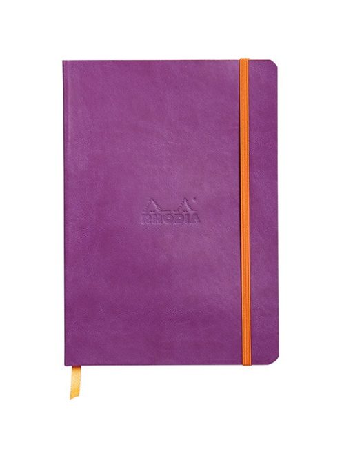 Rhodia Napló Clairefontaine Rhodiarama A/5 80 lapos vonalas puha fedeles, gumis, sötétlila