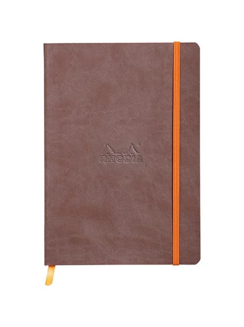 Rhodia Napló Clairefontaine Rhodiarama A/5 80 lapos ponthálós puha fedeles, gumis, csokoládébarna