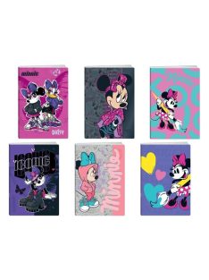   PLAY Füzet  Play Minnie Mouse csillogós A/5 tűzött 50 lapos kockás