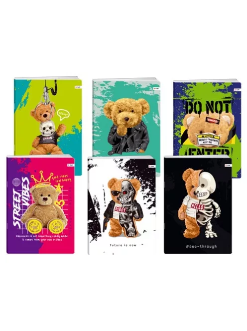 PLAY Füzet Play Teddy bears A/4 tűzött 40 lapos kockás