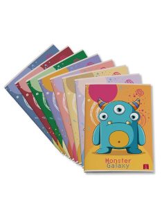  Pigna Füzet Pigna Monster Galaxy A/4 tűzött 42 lapos kockás