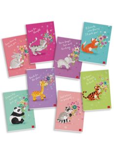   Pigna Füzet Pigna Cutesie A/4 tűzött 50 lapos kockás margós