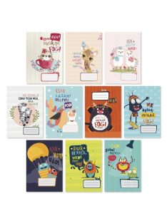 Pd School Füzet pd kisalakú 20-32 sima Monsters New